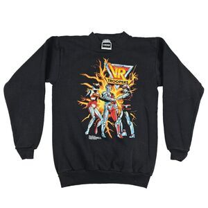 Tultex Vintage Saban's VR Troopers 1994‎ Crewneck Sweatshirt Black Youth Large